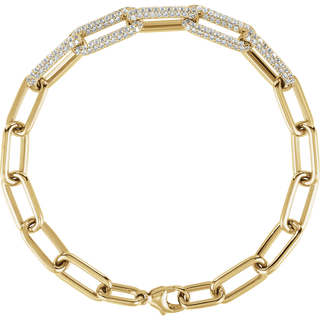 Liens de Lumière 1 1/2 CTW Lab-Grown Diamond Paperclip Bracelet