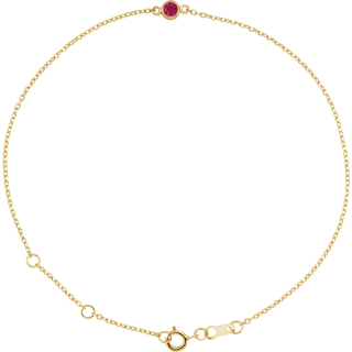 Élise Rouge 14K Yellow Gold Natural Ruby Bezel Bracelet