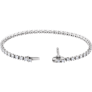 Ligne Éclat Carré Bracelet 2.5 CTW 14K White/Yellow Gold