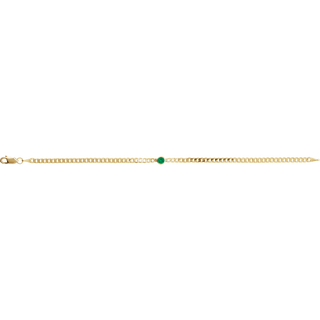 Noéline Pavé 14K Yellow Gold Natural Emerald Link Bracelet