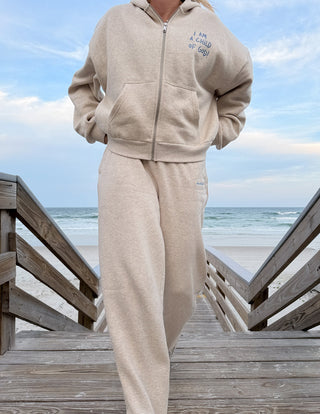 Basics Eggshell Wide Leg Sweatpant