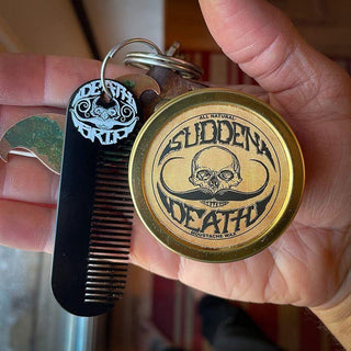 Death Grip Steel Mustache & Beard Pocket Comb 3.25 x 1 inches