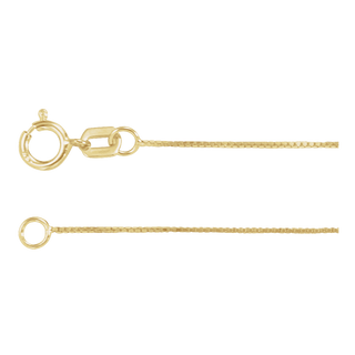 Épure Carrée solid 14K gold 0.55 mm box chain