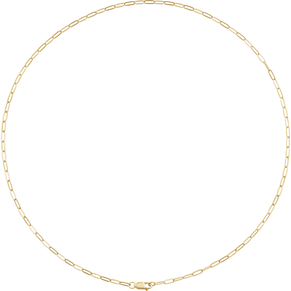 Maillon Serein 2.1 mm gold-filled paperclip chain