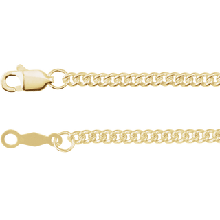 14K Gold-Filled Curb Chain Necklace, 2.25 mm