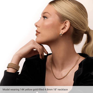 14K Yellow Gold-Filled 4.8mm Curb Chain