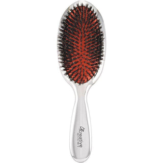 Classic Signature Silver Paddle Boar Bristle Hair Brush