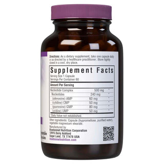 Bluebonnet's Nucleotide Complex 500 mg, 60 Vegetables Capsules