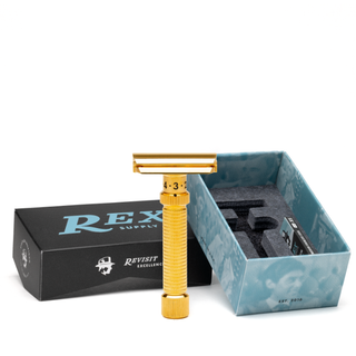 Rex Supply Co. Ambassador DeLuxe Gold Adjustable Stainless Steel DE Razor RSC-101G