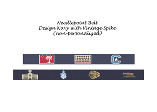 Stock Design - The Citadel Days - Officially Licensed - Hand-stitched Needlepoint Belt