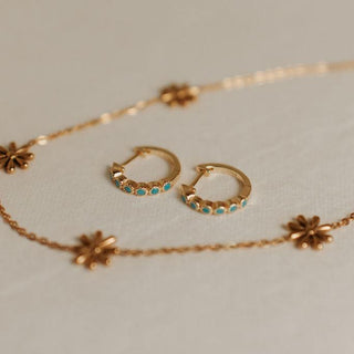 Gaby Turquoise Hoops