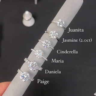 3.0ct Round Brilliant Cut Moissanite Solitaire Engagement Ring