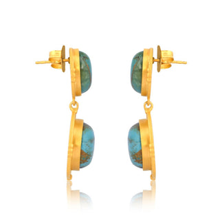 Island Hopping Drop Earrings - Turquoise