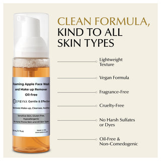 Gentle Foaming Facial Cleanser – Aloe, Apple & Ashwagandha for All Skin Types