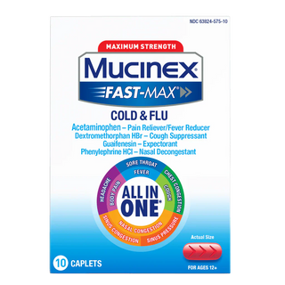 Maximum Strength Mucinex® Fast-Max® Cold & Flu Caplets