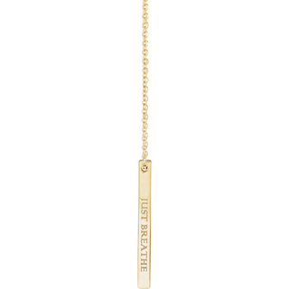 Amélie 14K Yellow Gold Engravable Four-Sided Bar Necklace