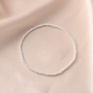 2 mm Silver Ball Bracelet