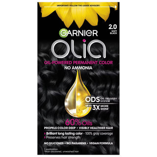 Garnier Olia Oil Powered Permanent Haircolor 2.0 Soft Black