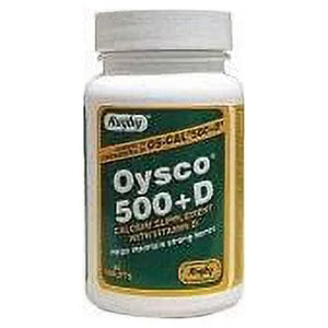 Rugby Oysco 500 - Calcium 500 mg (from Oyster Shell) Supplement, 1000 Tablets