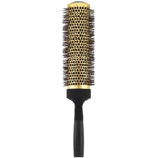 Gold Ceramic Nano Coating & Wavy Ion Bristle Hair Brush - 7.5 Long Barrel