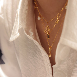Jasmine Gold-Plated Woven Charm Necklace