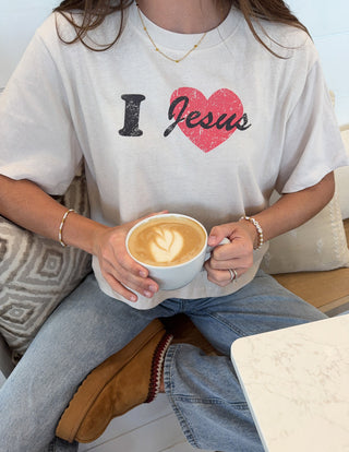I Love Jesus Cropped Women's Tee