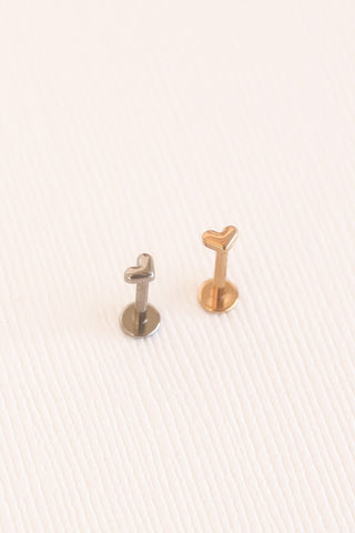 Tiny Heart Flat Back Stud