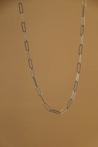 CECILIA PAPERCLIP CHAIN - ANTIQUE SILVER