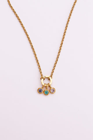 Custom Birthstone Charm Necklace
