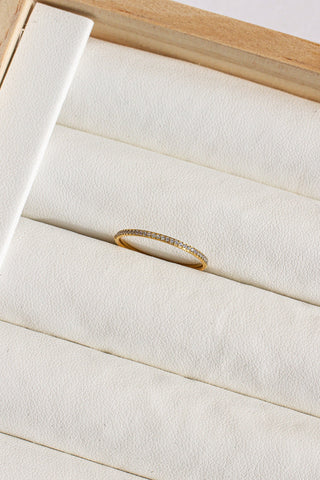 Dainty Crystal Stacker Ring
