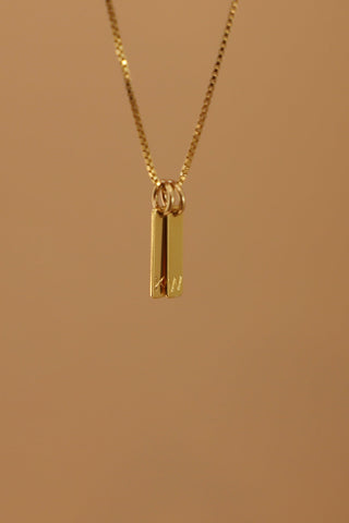 STAMPED INITIAL TAG CHARM