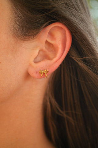 Bow Flat Back Stud