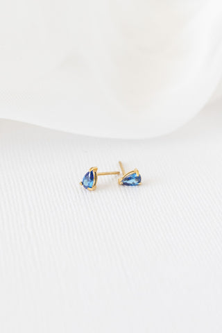 Raindrop Stud in Blue