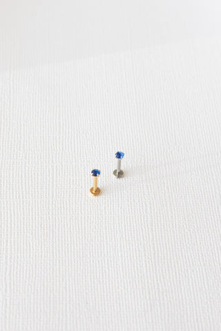 Crystal Flat Back Stud in Blue