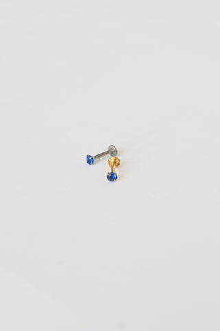 Crystal Flat Back Stud in Blue