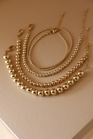 GOLD FILLED BEADED BRACELETS