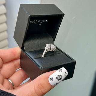 2.5ct Emerald Cut Moissanite Engagement Ring