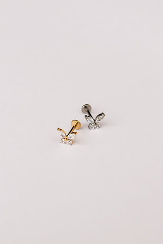 Crystal Butterfly Flat Back Stud