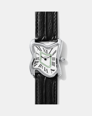 Square Melting Watch Large Silver