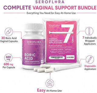 Boric Acid Vaginal Suppositories with Applicators (30/7ct)