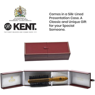 Kent LHS7 Handmade Half Radial Satin Wood Pure Bristle Hair Brush