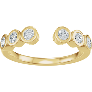 Éloise 14K Yellow Gold 1/3 CTW Diamond Bezel Set Open Ring