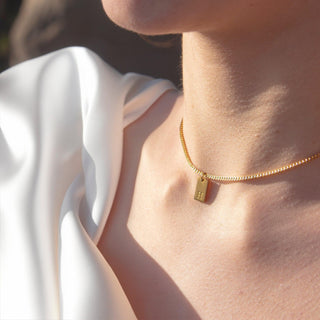 Signature Initial Tag Necklace