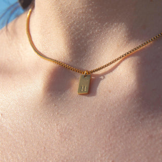 Signature Initial Tag Necklace