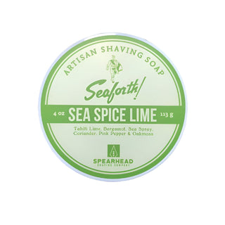 Spearhead Shaving Co. Seaforth Sea Spice Lime Artisan Shaving Soap 4 Oz