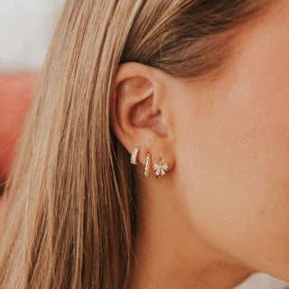Lucy Diamond Bow Hoops