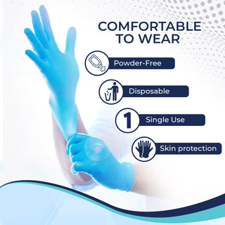 Nitrile Exam Gloves 5 mil - Blue