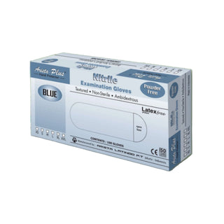 Arista Blue Nitrile Examination Gloves Powder Free