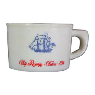 Shulton Old Spice Glass Shaving Mug, 2.25", Ship Recovery Salem 1794 Graphic