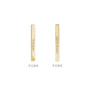 Amélie 14K Yellow Gold Engravable Four-Sided Bar Necklace